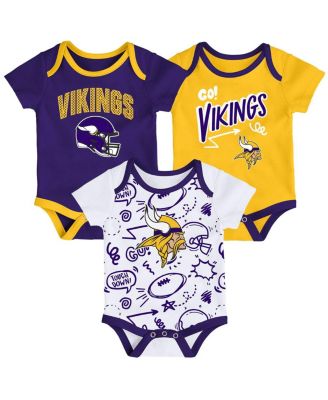 Outerstuff - Infant 3-Piece Minnesota Vikings All Day Play Bodysuit Set