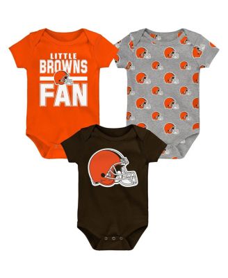 Outerstuff - Newborn Cleveland Browns Little Tike 3-Piece Bodysuit Set