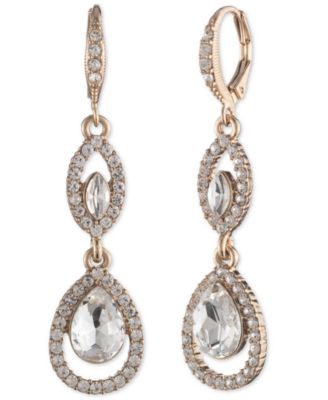 Givenchy - Glass Stones Double Drop Earrings