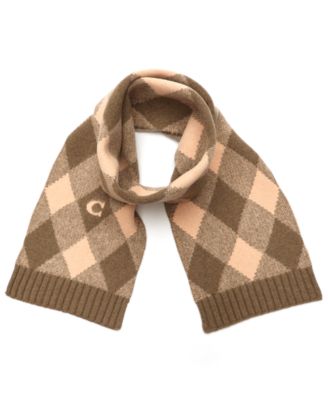 COACH - Women's Argyle Knit Muffler Scarf