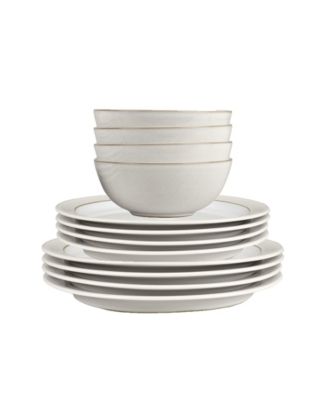 Natural Canvas 12 Pc. Dinnerware Set, Service for 4 image