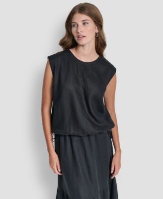 DKNY - Women's Drawstring Hem Sleeveless Top