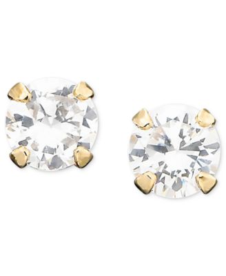 Macy's - Children's 14k Gold Cubic Zirconia Stud