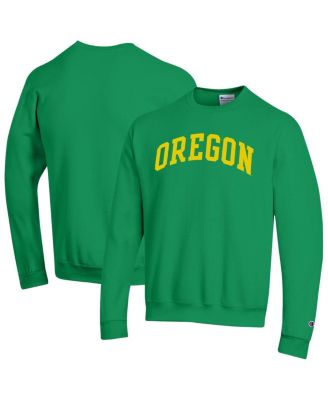 Champion - Men's Green Oregon Ducks Basic Arch Fleece Pullover Sweatshirt