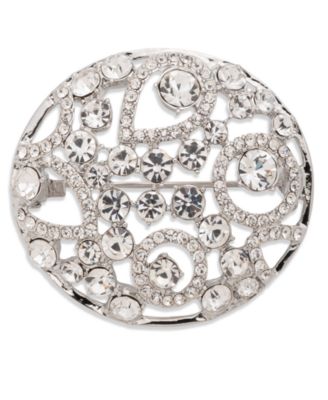Givenchy - Crystal Silver-Tone Cluster Boxed Pin