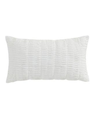 Waffle Plaid Quilted Decorative Pillow, 12" x 22" image