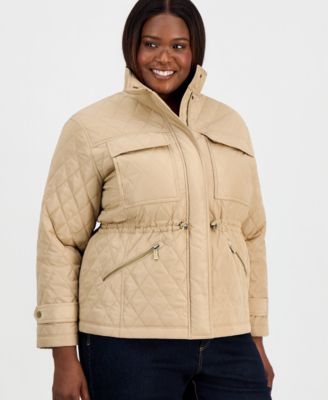 Michael Kors - Plus Size Short Quilted Coat