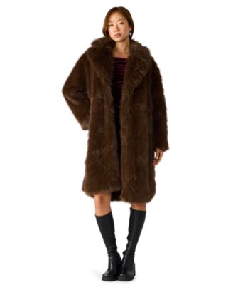 Steve Madden - Women's Larkin Oversized Faux Fur Coat