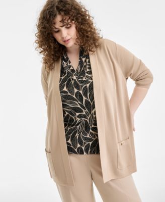 Anne Klein - Plus Size Malibu Open-Front Cardigan