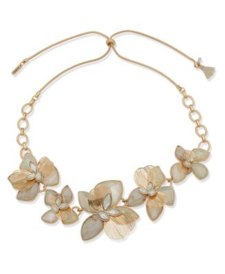 lonna & lilly - Multi-Stone Flower Frontal Necklace