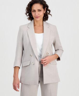 Kasper - Women's Double Breasted Open-Front Blazer