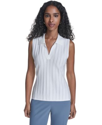 Calvin Klein - Women's Sleeveless Collared Sweater