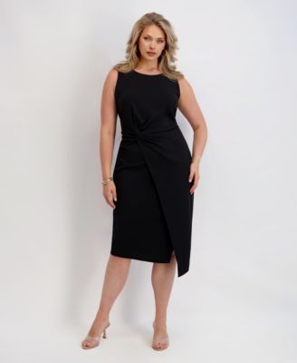 Siena - Plus Size Side-Knot Midi Dress