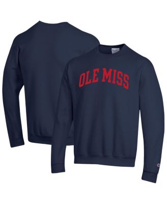 Champion - Men's Navy Ole Miss Rebels Basic Arch Fleece Pullover Sweatshirt