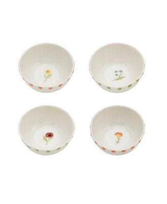 Assorted Floral Fruit Bowls, Set of 4, Exclusively at Macy's image