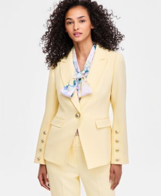 Tahari ASL - Petite One-Button Padded Blazer