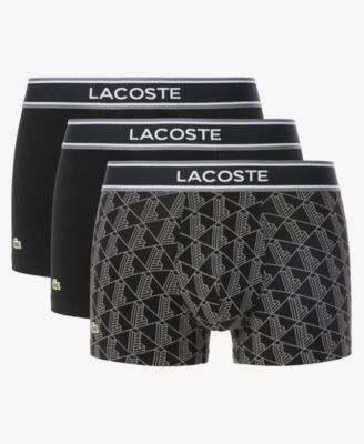 Lacoste - Men's 3-Pack Regular-Fit Monogram 5" Boxer Briefs