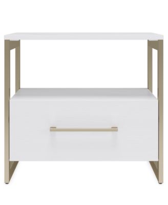 Furniture 26" Emila 1-Drawer Stone Nightstand image