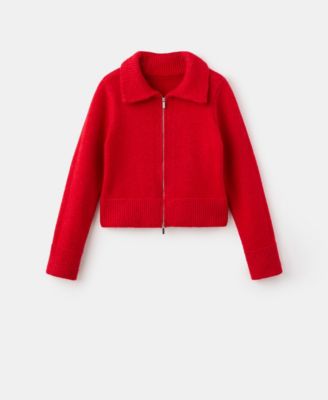 MANGO - Women's Shirt Collar Cardigan