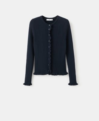 MANGO - Women's Scalloped Edges Cardigan