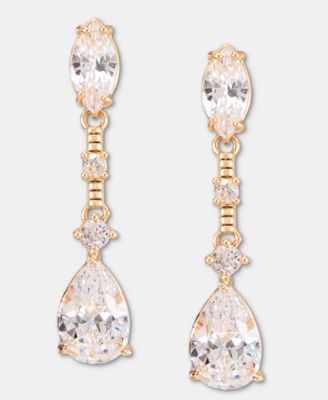 Anne Klein - Cubic Zirconia Linear Drop Earrings