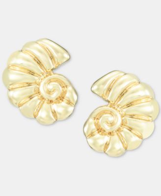 On 34th - Shell Button Earrings