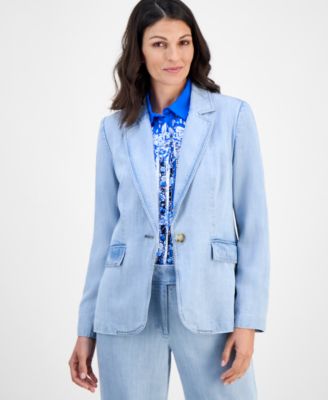 T Tahari - Women's Notch-Collar One-Button Jacket