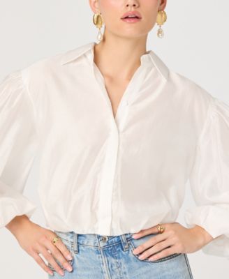 ASTR the Label - Women's V-Neck Button Front Top