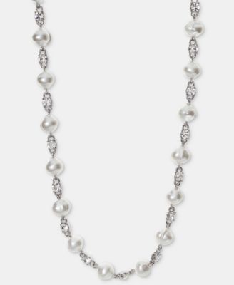 Givenchy - Crystal & Imitation Pearl 16" Collar Necklace