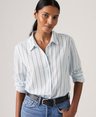 Levi's - Women's Striped Point Collar Shirt
