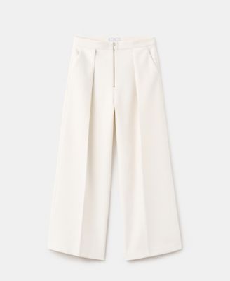 MANGO - Women's Zipper Pleated Pants