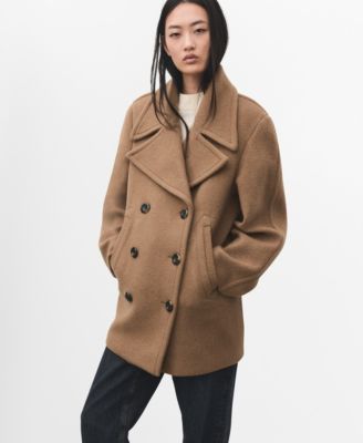 MANGO - Women's Double-Breasted Manteco Wool Coat