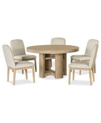 Furniture - Marcel 6-Pc. Dining Set (Round Table & 5 Side Chairs)