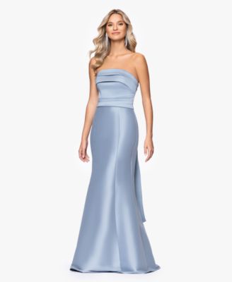 Betsy & Adam - Women's Strapless Long Gown