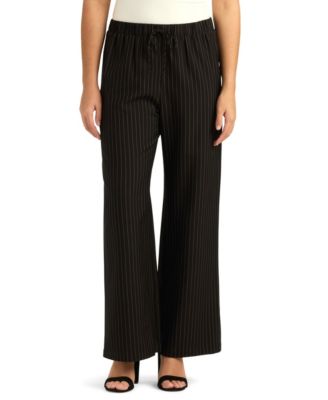 BCX - Women's Pinstriped Tropical Pull-On Pants