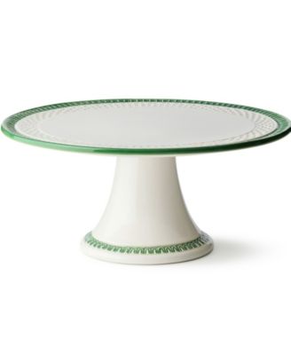 Le Jardin Embossed Rattan Footed Cake Plate image