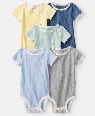 Carter's - Baby Boys' Short-Sleeve Multipack Bodysuits, 5-Pack Set
