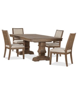 Furniture - Alverton 5-Pc. Dining Set (Rect. Table, & 4 Side Chairs)