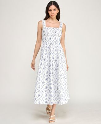 Trixxi - Women's Strap Bow Back Midi Dress