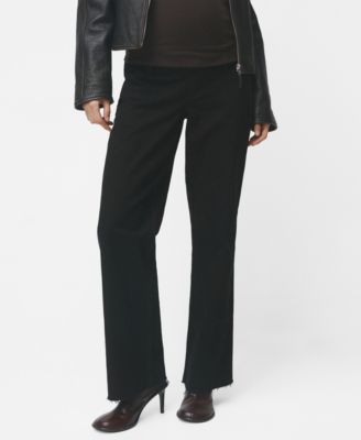 MANGO - Women's Wide-Leg Maternity Jeans