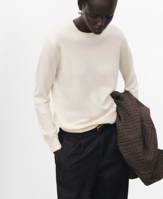 MANGO - Women's Round-Neck Knitted Sweater