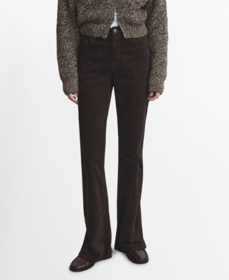 MANGO - Women's Velvet Flared Jeans