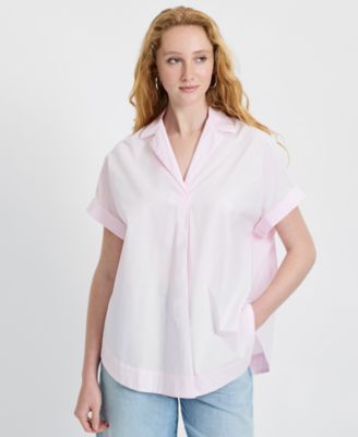 French Connection - Women's Poplin Collared Top