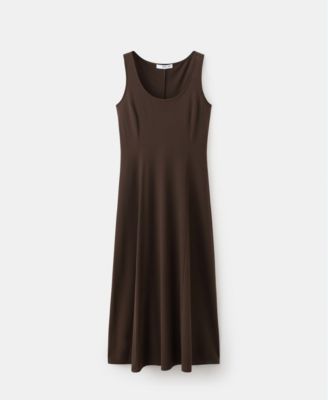 MANGO - Women's Flared Midi-Dress