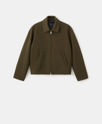 MANGO - Women's Shirt Collar Bomber Jacket