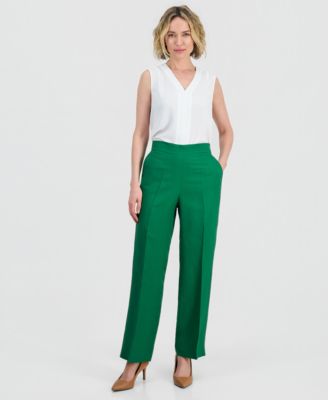 Kasper - Women's Linen-Blend Pull-On Pants