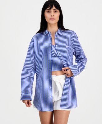 GUESS - Women's Tecla Cotton Oversized Shirt