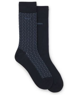 Hugo Boss - Men's Cube Pattern Socks, 2-Pack Set