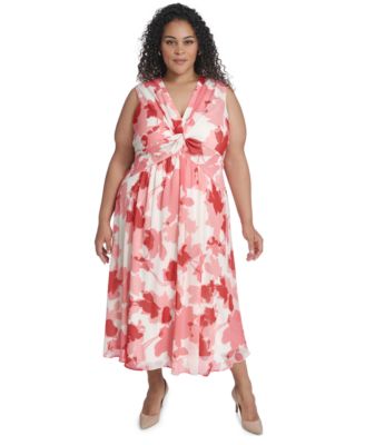 Calvin Klein - Plus Size Printed Maxi Dress