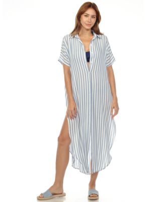 Raviya - Women's Button-Down Maxi Dress Cover-Up